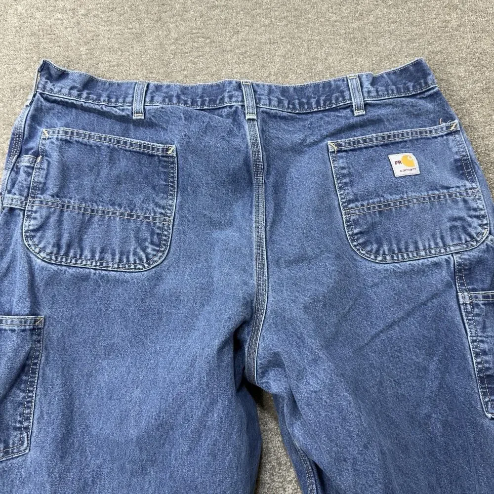 Carhartt FR Carpenter Jeans Denim Flame Resistant Workwear 42x36 Actual 39x34